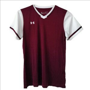 Women's Under Armour T-shirt  Maroon Heatgear, Size Medium